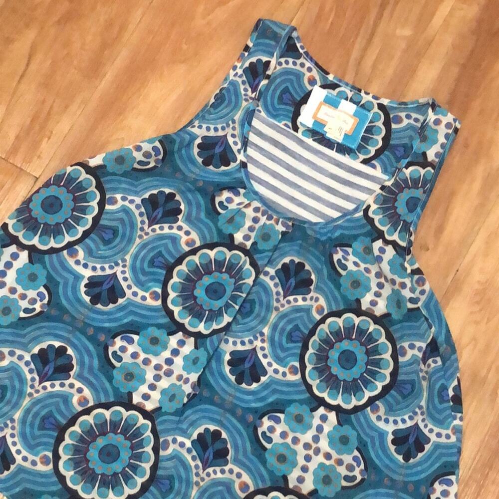 Anthropologie Meadow Rue Floral Striped Tank Top Blouse Size XS